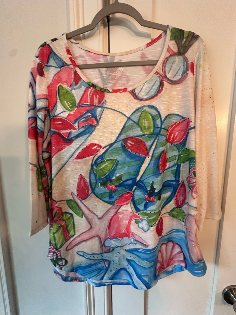 Sunbay Colorful Nautical Print Women's Top - Multicolor
